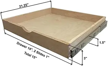 palec DIY Non-Zmontované Breza Drevo | Skrine výsuv Polica | Vysuňte Zásuvky Box | Pull-Out Zásobník | Slide-Out Organizátor | Soft-C